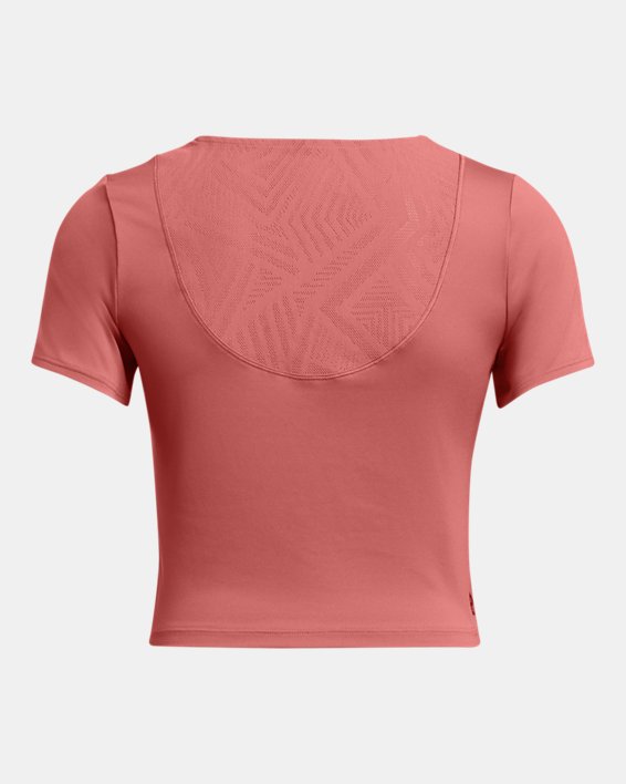 Women's UA Vanish Elite Vent Crop Short Sleeve in Red image number 5